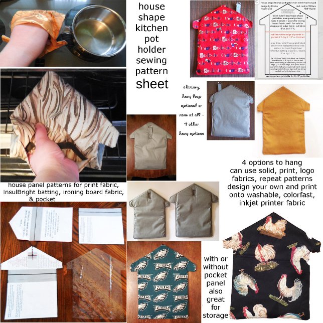 Poster Motif de couture de la cuisine de la maison Téléch (Créateur téléchargé)