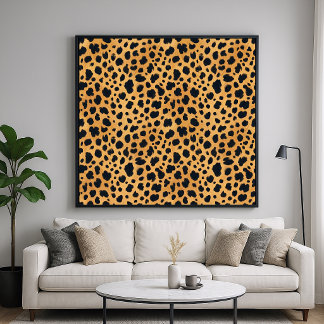 Poster Motif de fourrure d'animal guépard - Art de style