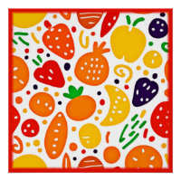 Motif de fruits vibreux