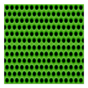 Poster Motif de grille verte trouée
