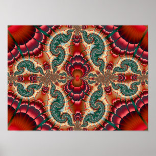 Poster Motif de kaléidoscope décoratif