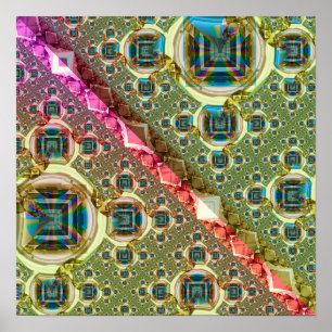 Poster Motif de lentille iridescente
