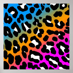 Poster Motif de léopard du tigre 80s de Corey rétro