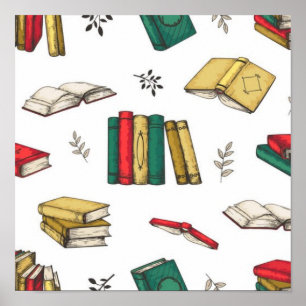 Poster Motif de livre