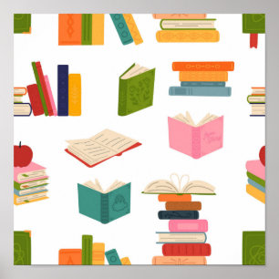 Poster Motif de livre