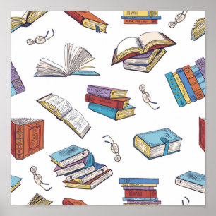 Poster Motif de livre