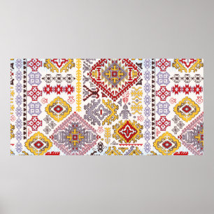 Poster Motif de l'ornement en cachemire indien. Mandal et