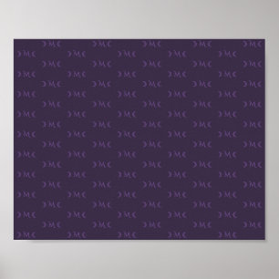 Poster Motif de lune à croissant de violet poussiéreux