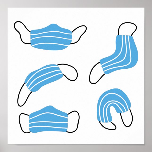 Poster motif de masque Médicale (Devant)