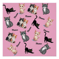 Motif de miaulement de chats