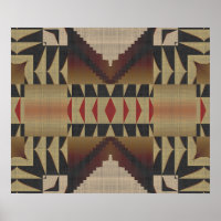 Motif de mosaïque Brown kaki rouge autochtone auto