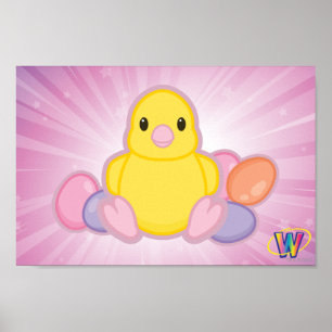 Poster Motif de poussin de ressort de Lil
