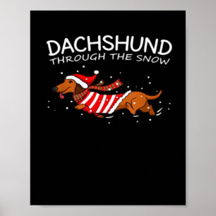 Poster Motif de pull de Noël pour Dachshunds T-Shi classi