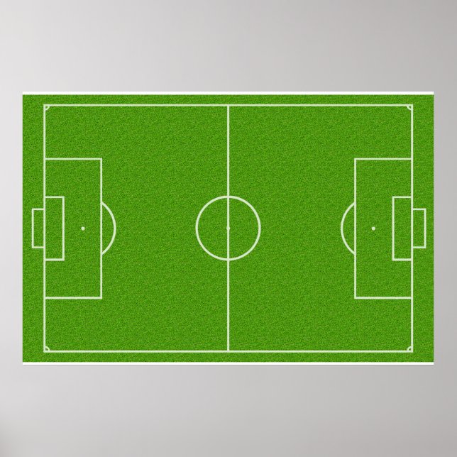 Poster Motif de terrain de football sur l'herbe (Devant)