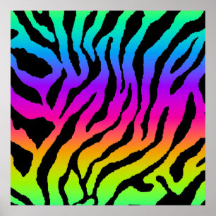 Poster Motif de tigre du tigre 80s de Corey rétro