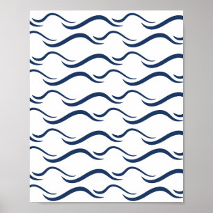 Poster Motif de vague sans couture