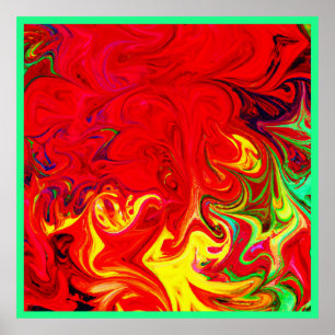 Poster Motif d'éclatement de couleur énergétique