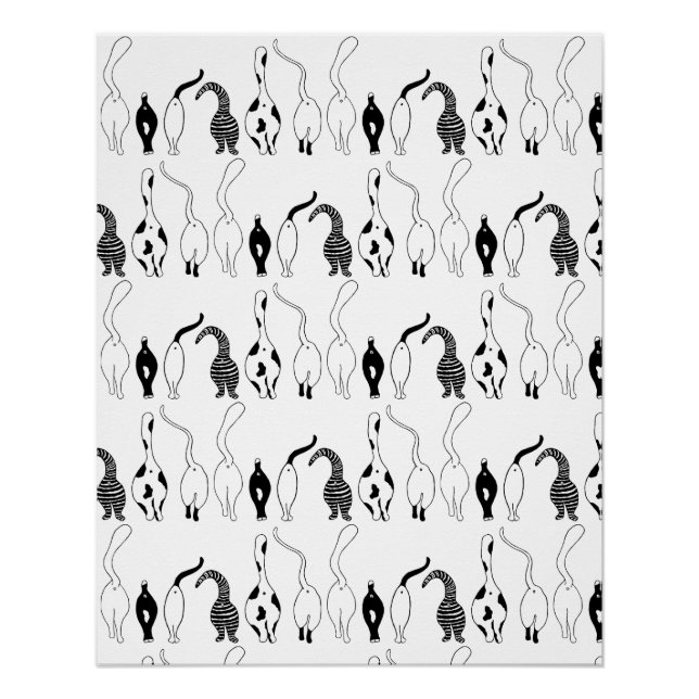 Poster Motif des boutons de chat (Devant)