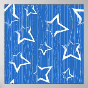 Poster Motif d'étoiles