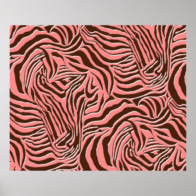Poster Motif d'impression zebra sans faille (Devant)