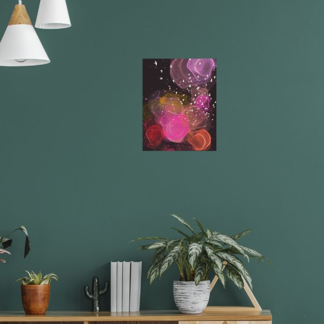 Poster motif d'oiseaux colorés Abstraits (Salon 1)