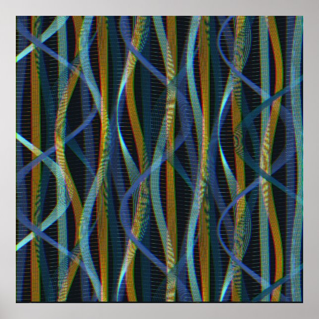 Poster Motif d'onde quantique  (Devant)