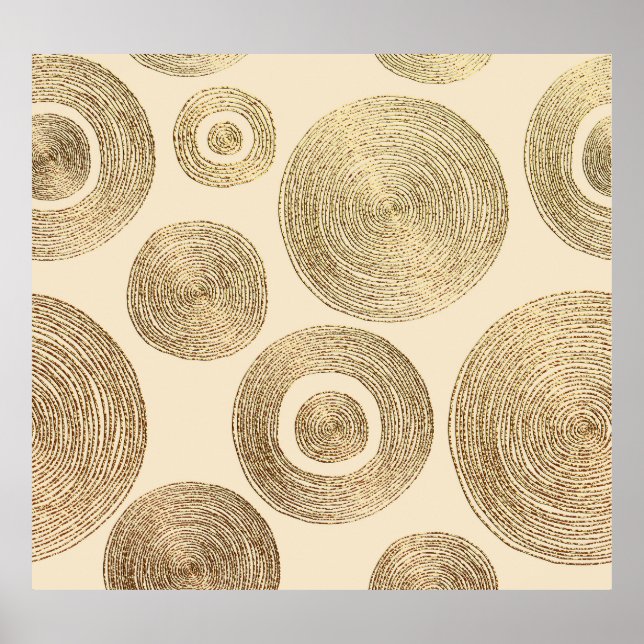 Poster Motif d'or : design abstrait brillant (Devant)