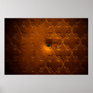 Poster Motif d'une porte en cuir véritable porte d'entrée