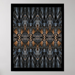 Poster Motif en bois d'écorce Abstrait