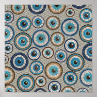 Motif en mosaïque de l'oeil maléfique