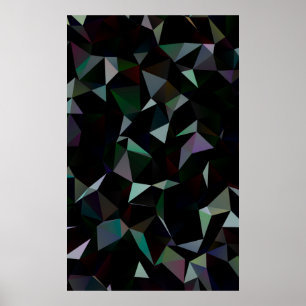 Poster Motif en mosaïque triangle noir foncé. illu géomét
