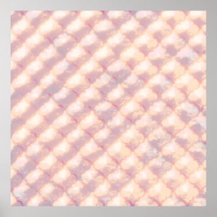 Poster Motif en quatrefeuilles abstrait et lumineux paste