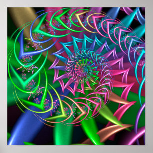 Poster Motif en spirale de flèches