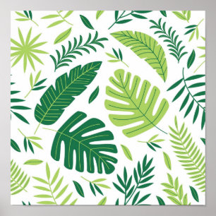 Poster motif feuille