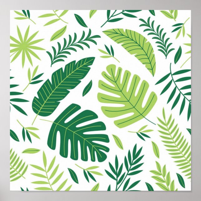 Poster motif feuille (Devant)