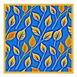 Poster Motif Feuille ColorVista dynamique