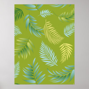 Poster Motif Feuille tropical 16