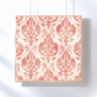 Motif Floral Vintage Aquarelle Damask Rougeur