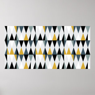Poster Motif géométrique abstrait moderne sans couture av