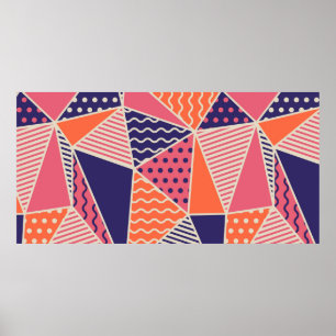 Poster Motif géométrique. arrière - plan triangle Abstrai
