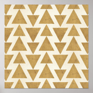 Poster Motif géométrique de Geo d'or extérieur d'étape  