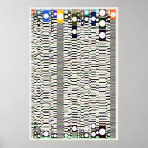 Poster Motif géométrique de physique quantique