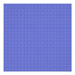 Poster Motif géométrique diamant bleu et blanc moderne
