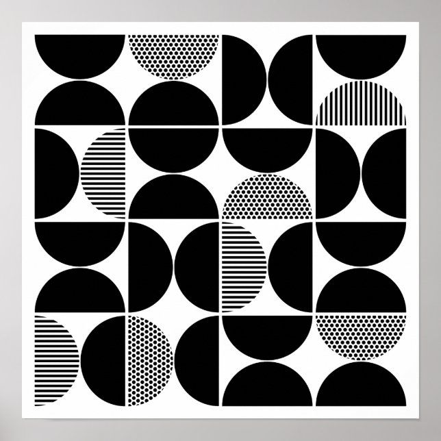 Poster Motif géométrique du milieu du siècle (Devant)