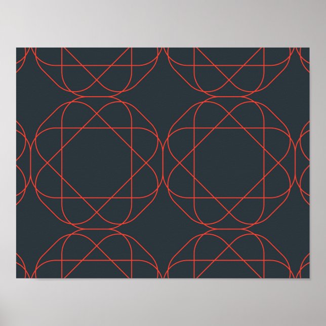 Poster Motif géométrique moderne, simple, mignon, ludique (Devant)