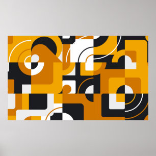Poster Motif géométrique moderne transparent