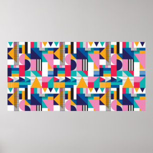 Poster Motif géométrique sans couture dans un style abstr