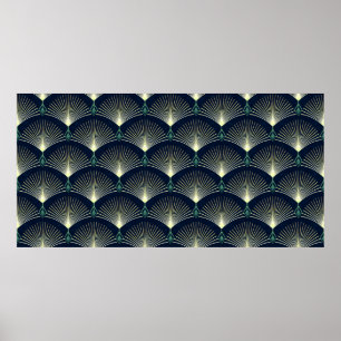 Poster Motif géométrique sans couture et élégante. Ar
