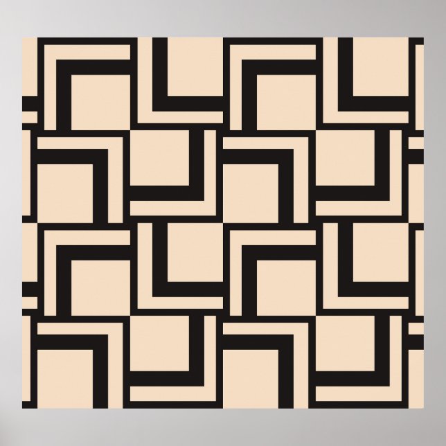 Poster motif géométrique transparent Abstrait (Devant)