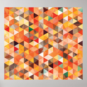 Poster Motif géométrique triangulaire Abstrait
